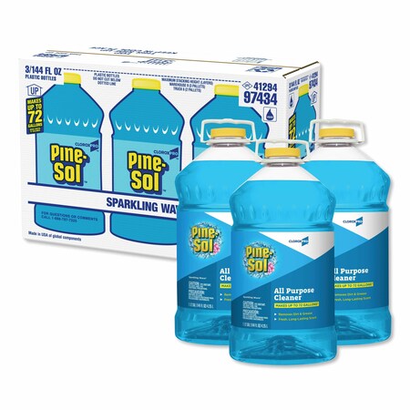 Pine-Sol All Purpose Cleaner, Sparkling Wave, 144 oz Bottle, PK3 97434